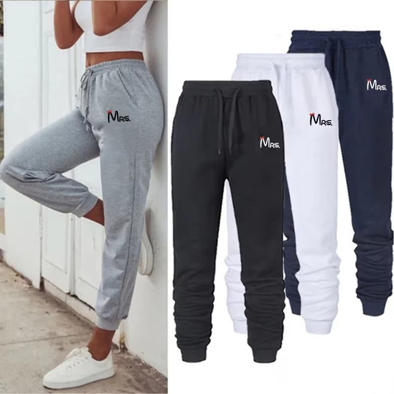 Winter Clothing Men Sale - Womens Versatile Sweatpants Printing Fashion Casual