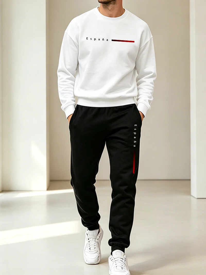 Winter Clothing Outdoor - Running Mens Tracksuit Casual O Neck