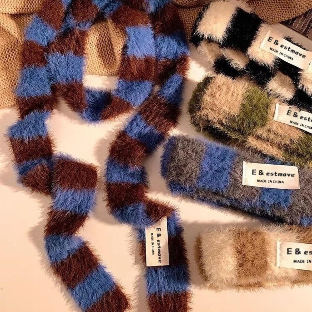 Winter Clothing Outdoor - Knitted Y2K Girl Stripe Scarf Warm