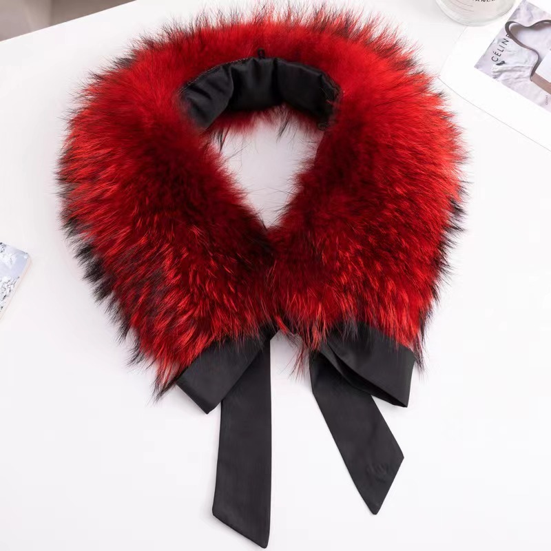 Winter Clothing Outdoor - Natural Raccoon Fur Collar Warm Real