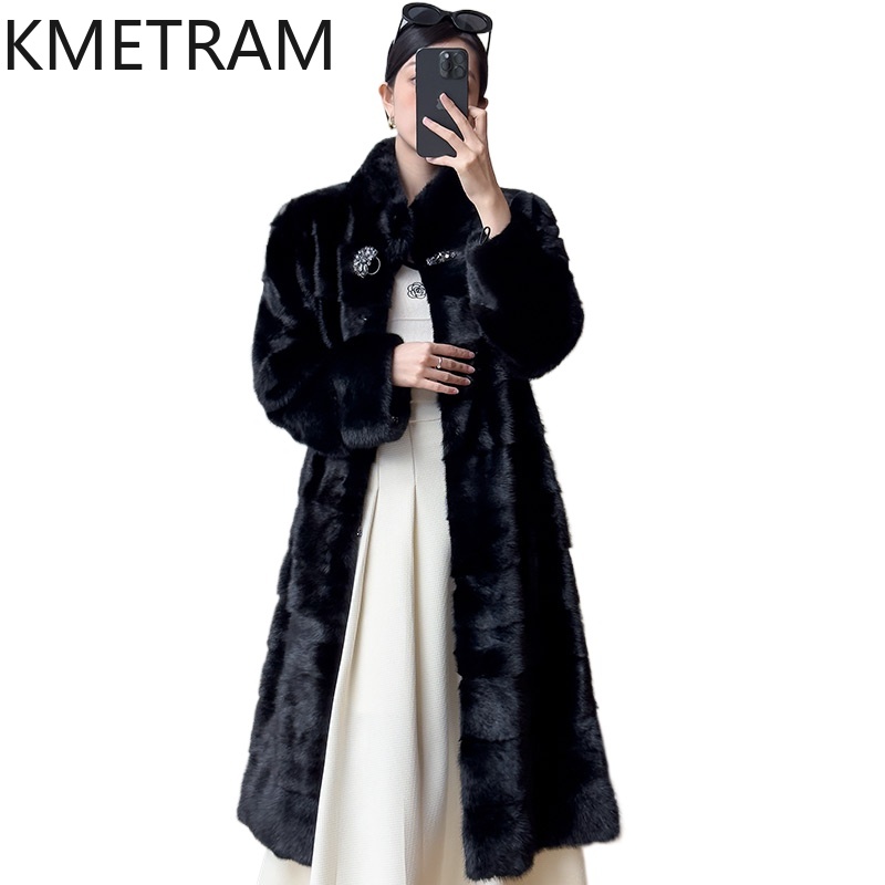 Real Whole Mink Fur Coat Woman - Quality Winter Clothing Jacket บทวิจารณ์และราคา