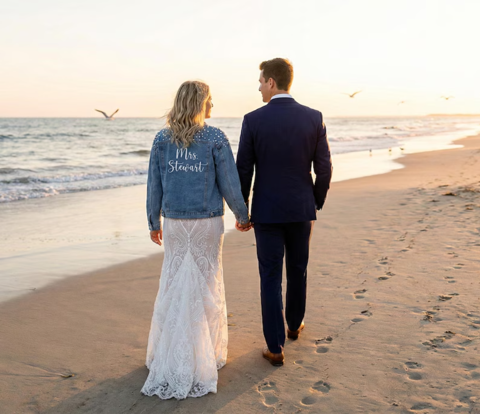 Custom Embroidered Bride Denim - Winter Clothing Design บทวิจารณ์และราคา