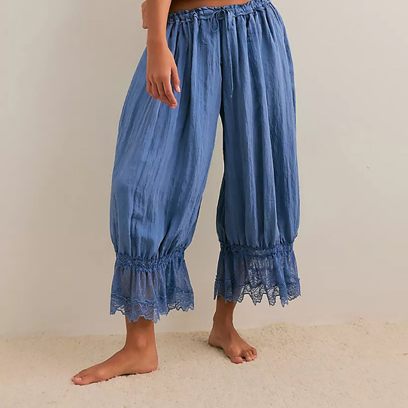 Women Lace Trim Pants Vintage  - Winter Under Clothing บทวิจารณ์และราคา