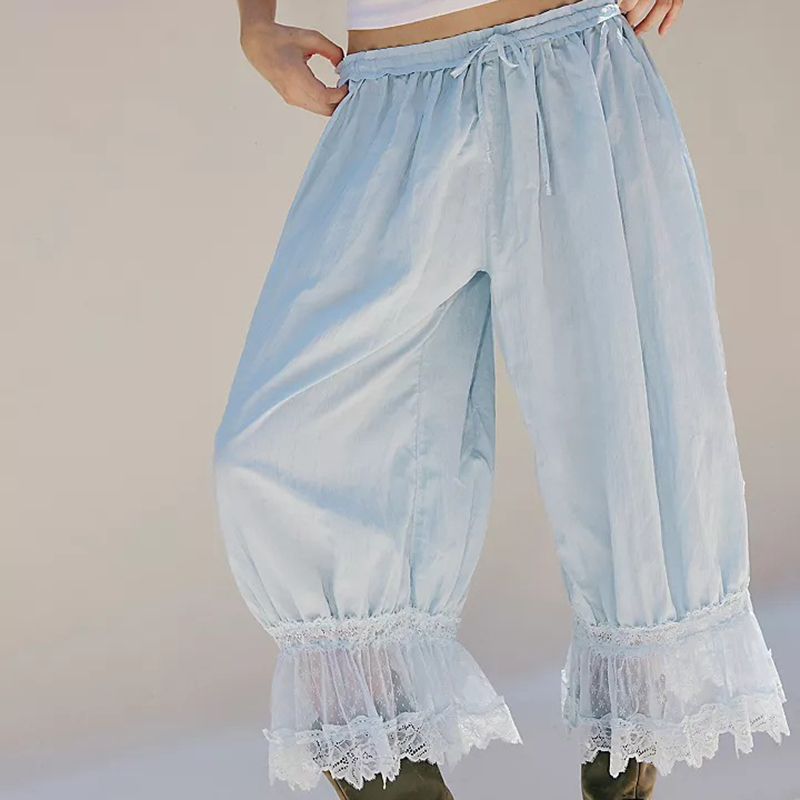 Women Lace Trim Pants Vintage  - Winter Under Clothing บทวิจารณ์และราคา