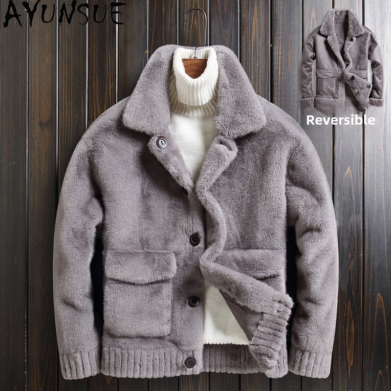 AYUNSUE Winter Faux Mink Fur M - Quality Winter Clothing Jacket บทวิจารณ์และราคา