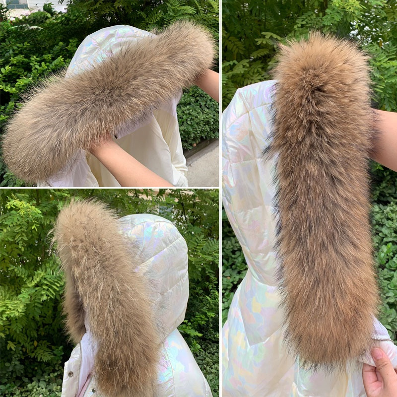 Real Fur Collar for Coat Parka - Winter Clothing Outdoor บทวิจารณ์และราคา