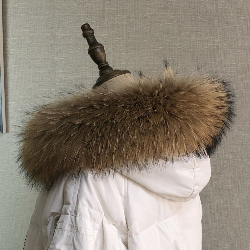 Real Fur Collar for Coat Parka - Winter Clothing Outdoor บทวิจารณ์และราคา