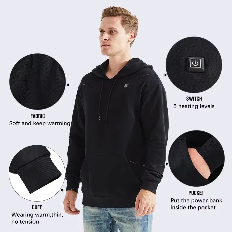 Women USB Heating Hoodies men  - Winter Clothing Design บทวิจารณ์และราคา