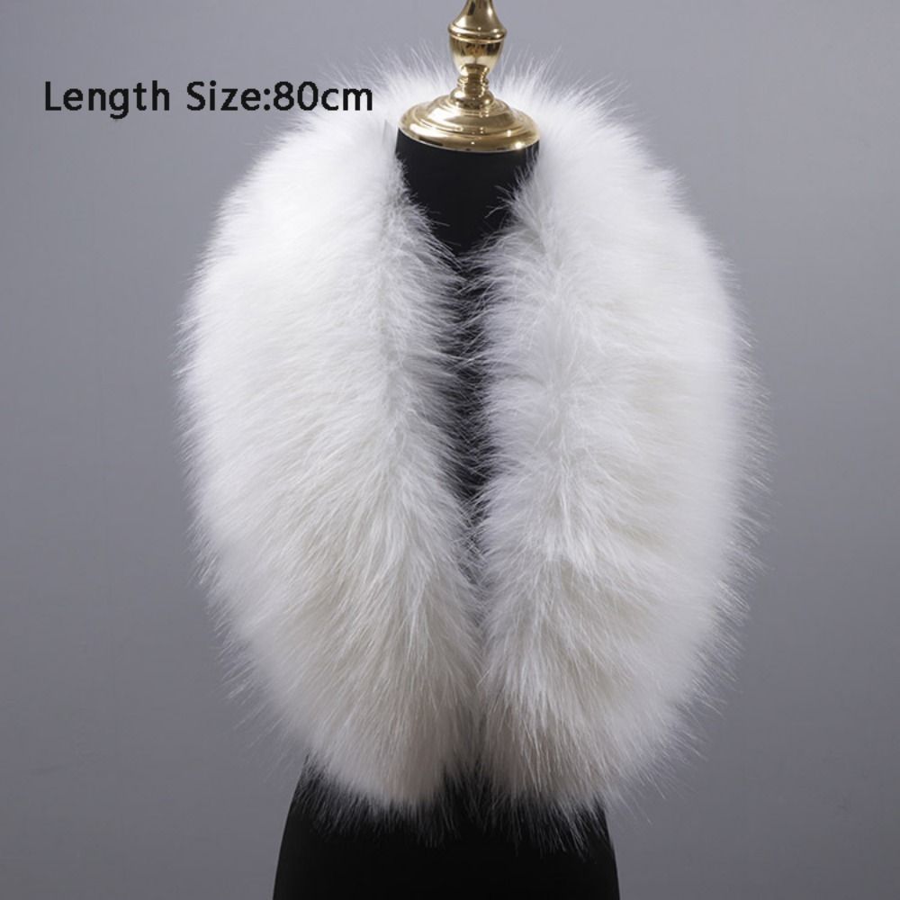 New 80cm Large Faux Fur Collar - Winter Clothing Outdoor บทวิจารณ์และราคา