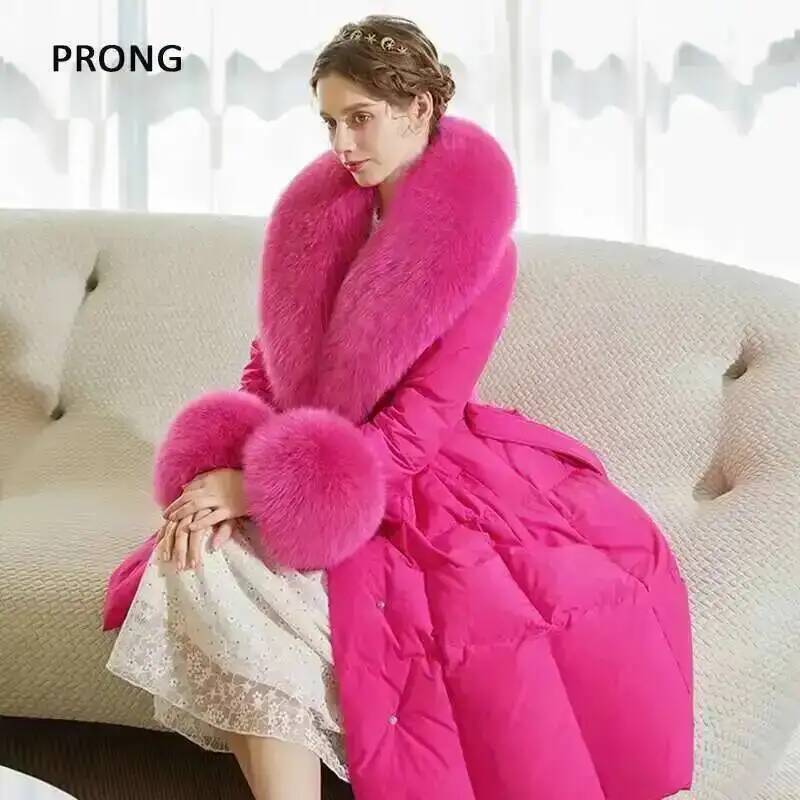 100% Real Fox Fur Collar Winte - Winter Clothing Outdoor บทวิจารณ์และราคา