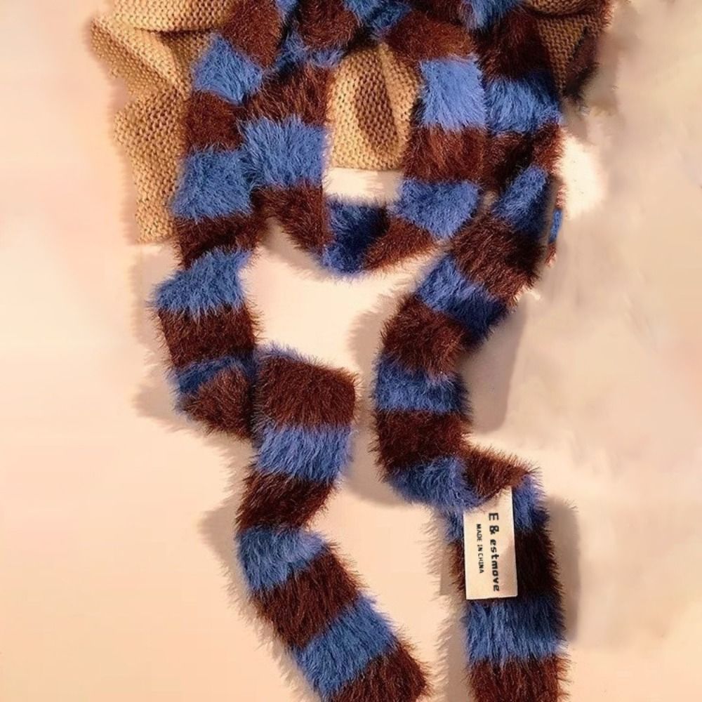 Knitted Y2K Girl Stripe Scarf  - Winter Clothing Outdoor บทวิจารณ์และราคา