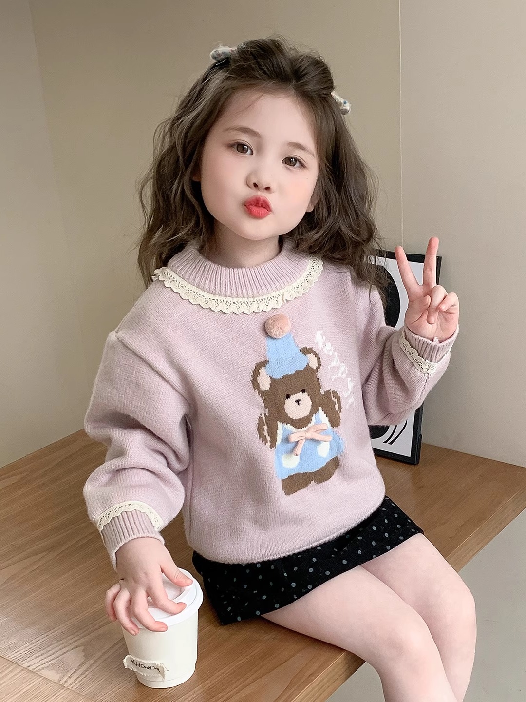 Sweet Sle Bear Print Lace  Gir - Winter Under Clothing บทวิจารณ์และราคา