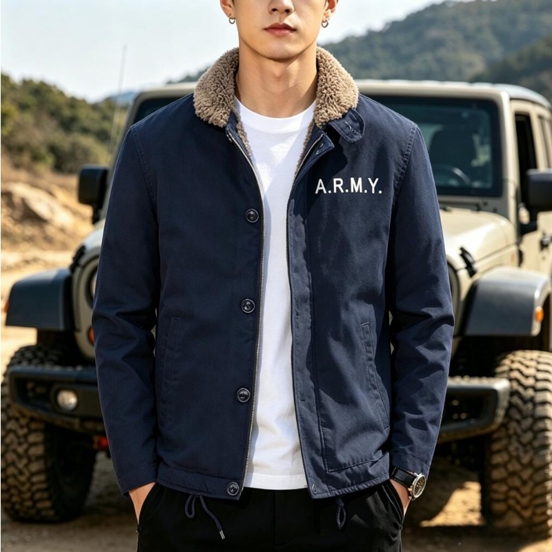Men's Fleece Warm Winter Milit - Quality Winter Clothing Bomber Jacket บทวิจารณ์และราคา