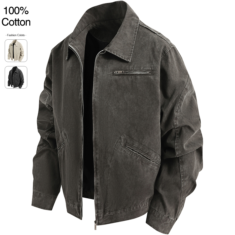 Oversize Loose Men's Denim Jac - Winter Clothing Design บทวิจารณ์และราคา