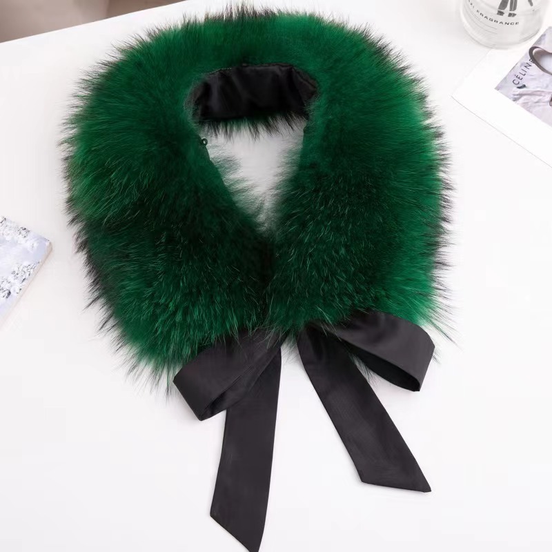 Natural Raccoon Fur Collar War - Winter Clothing Outdoor บทวิจารณ์และราคา