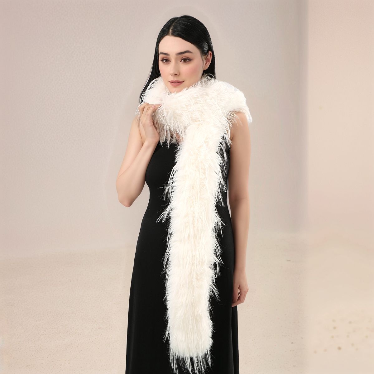 Women Faux Rabbit Fur Long Sca - Winter Clothing Design บทวิจารณ์และราคา
